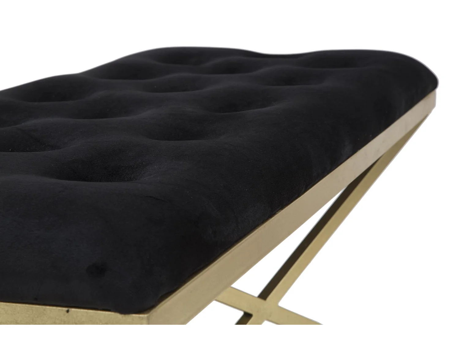 Banc Design "Pyramid" 100cm Noir & Or