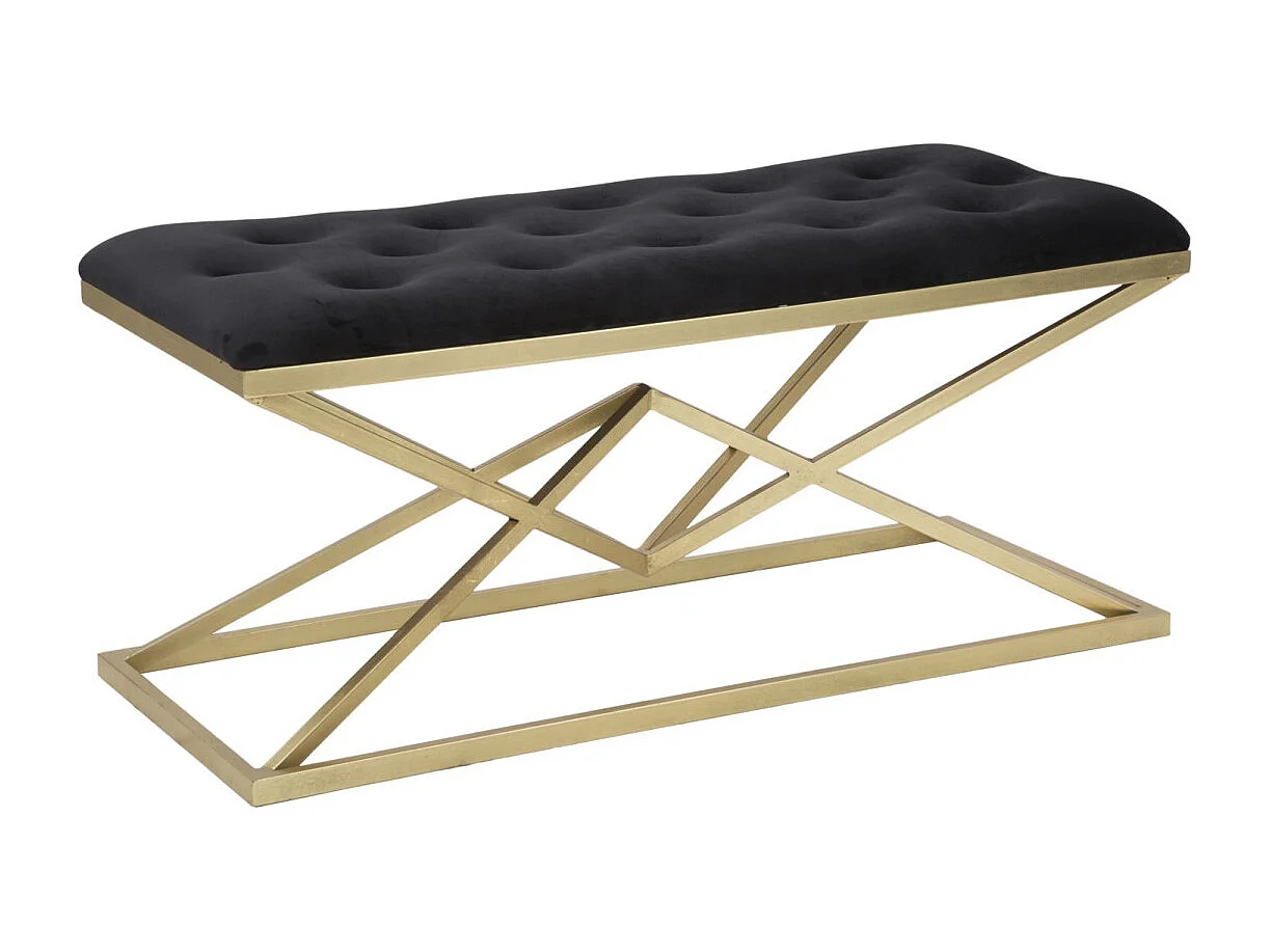 Banc Design "Pyramid" 100cm Noir & Or