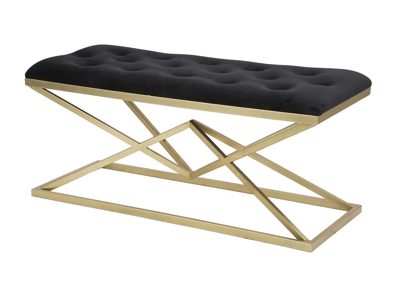 Banc Design "Pyramid" 100cm Noir & Or