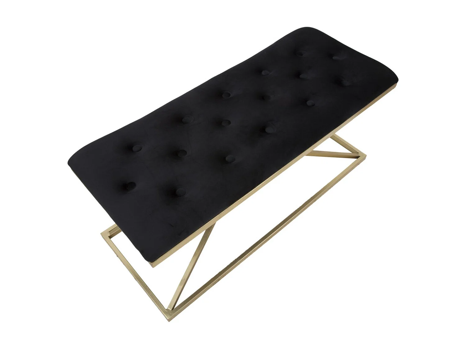 Banc Design "Pyramid" 100cm Noir & Or
