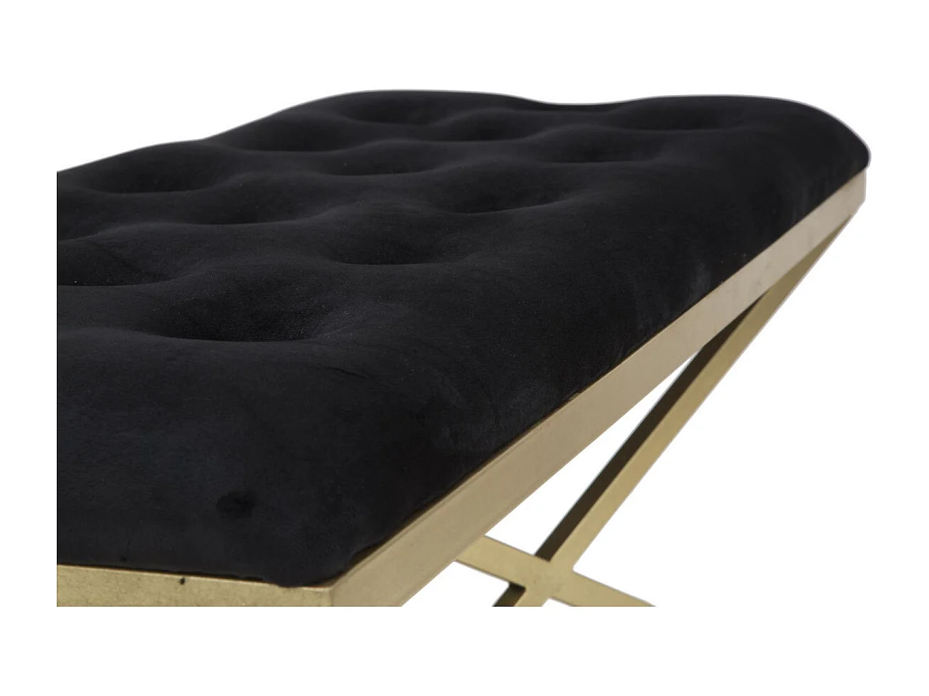 Banc Design "Pyramid" 100cm Noir & Or