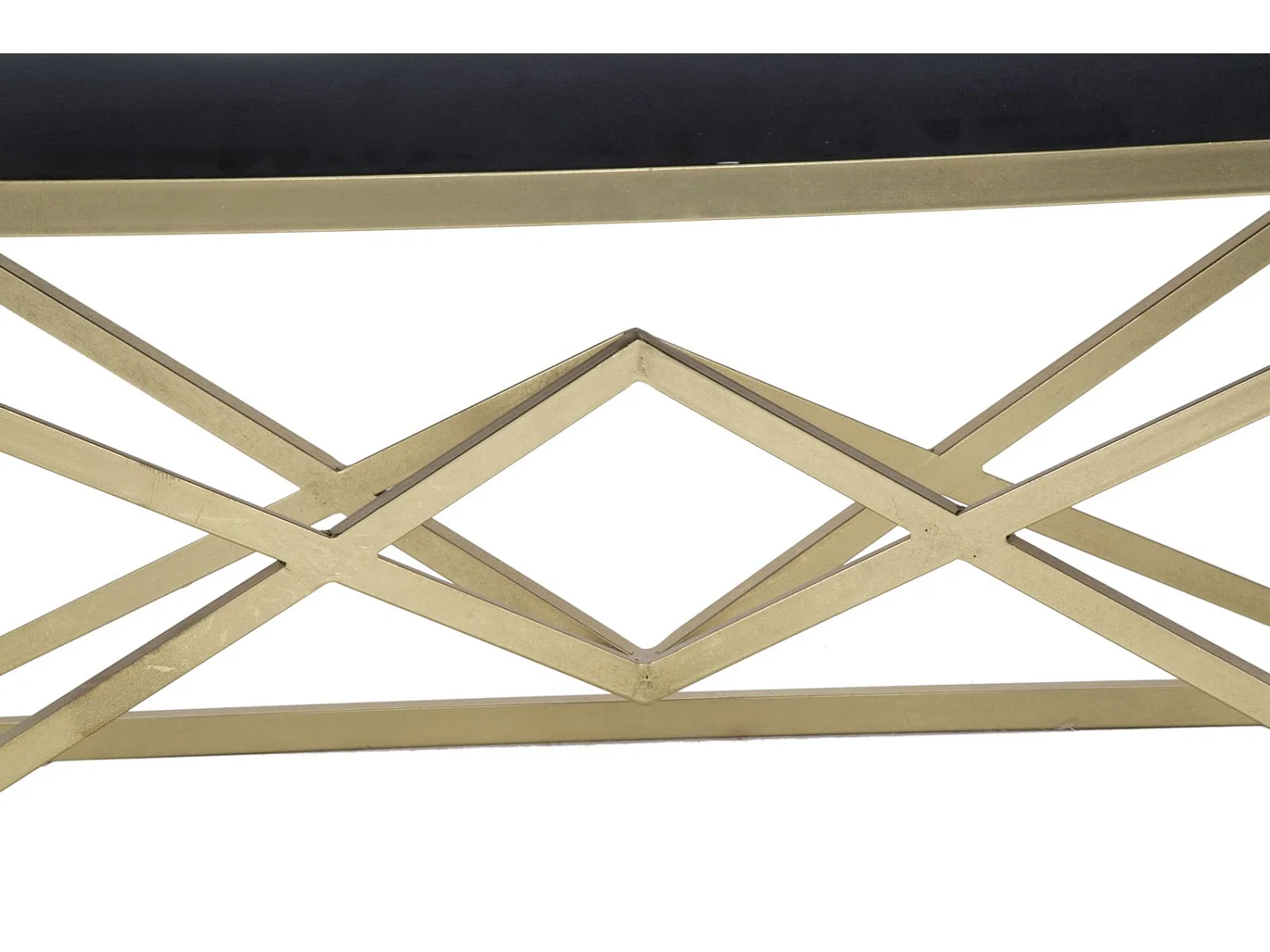 Banc Design "Pyramid" 100cm Noir & Or