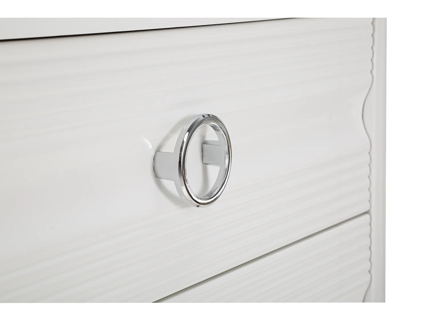 Commode 3 Tiroirs en Bois "Shine" 84cm Blanc