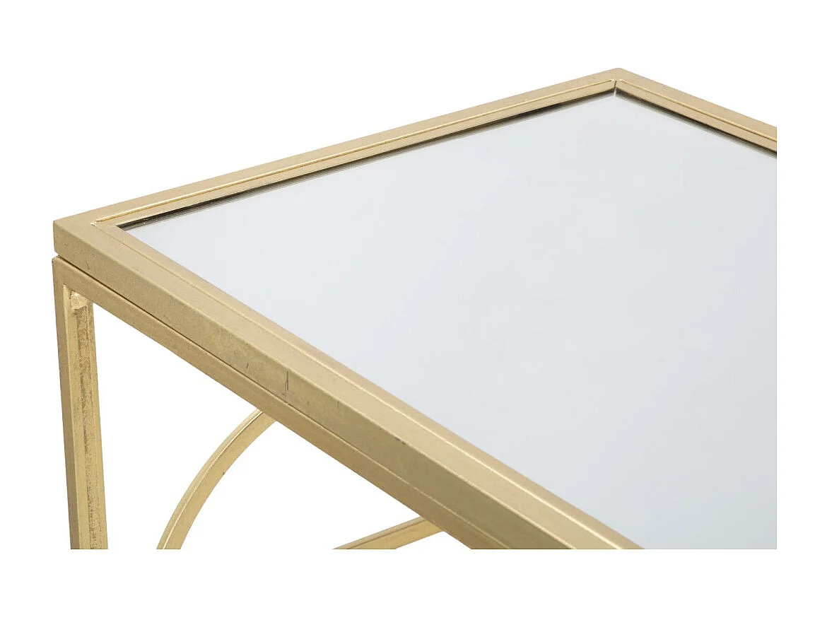 Console en métal plateau en verre Marie 120 x 41 x 81 cm