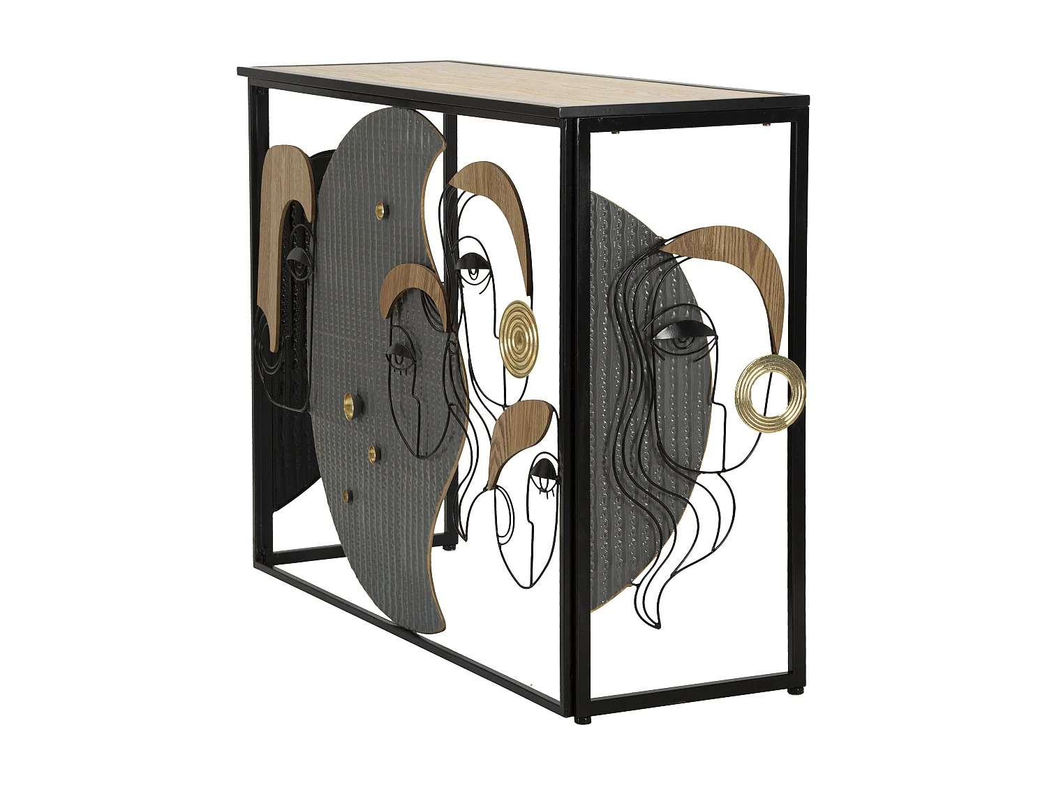 Console Design en Métal "Picassy" 108cm Multicolore