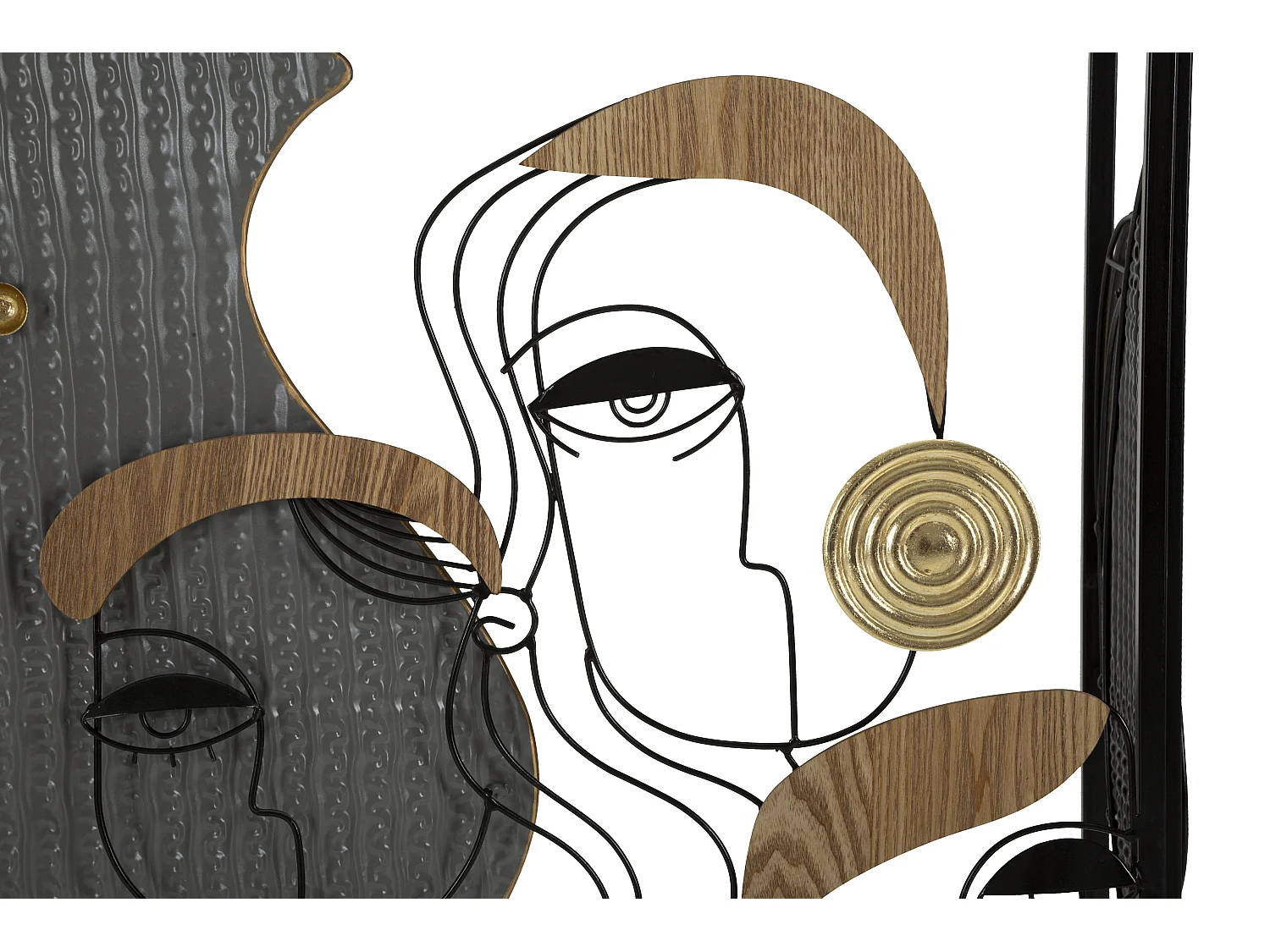 Console Design en Métal "Picassy" 108cm Multicolore