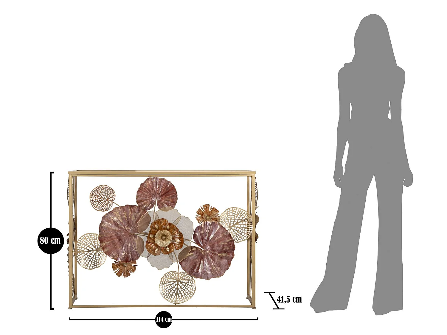 Console Design en Métal "Redy" 114cm Multicolore