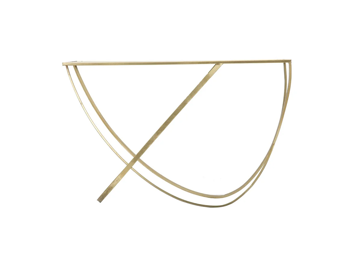 Console Design "Ring" 120cm Noir & Or