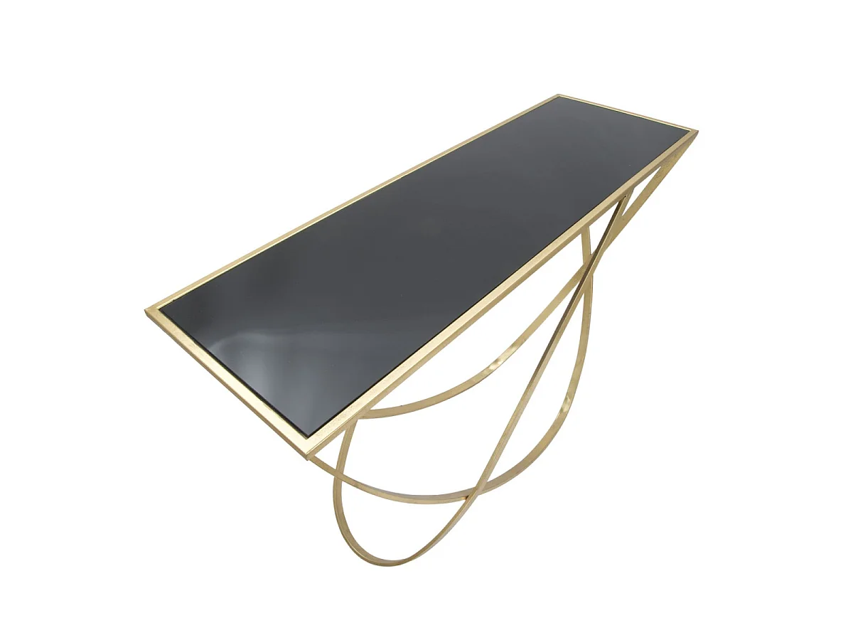 Console Design "Ring" 120cm Noir & Or