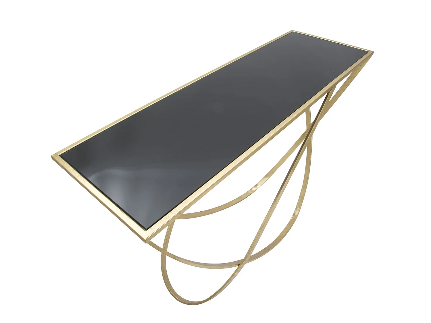 Console Design "Ring" 120cm Noir & Or
