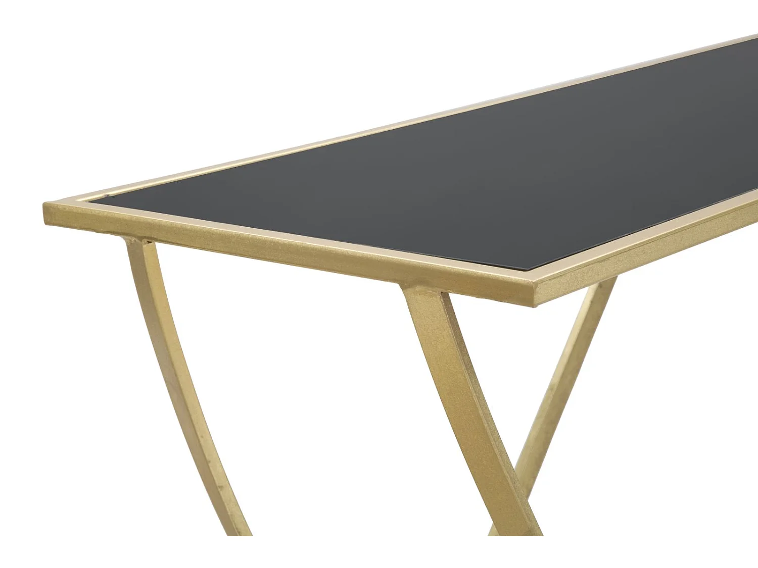 Console Design "Ring" 120cm Noir & Or