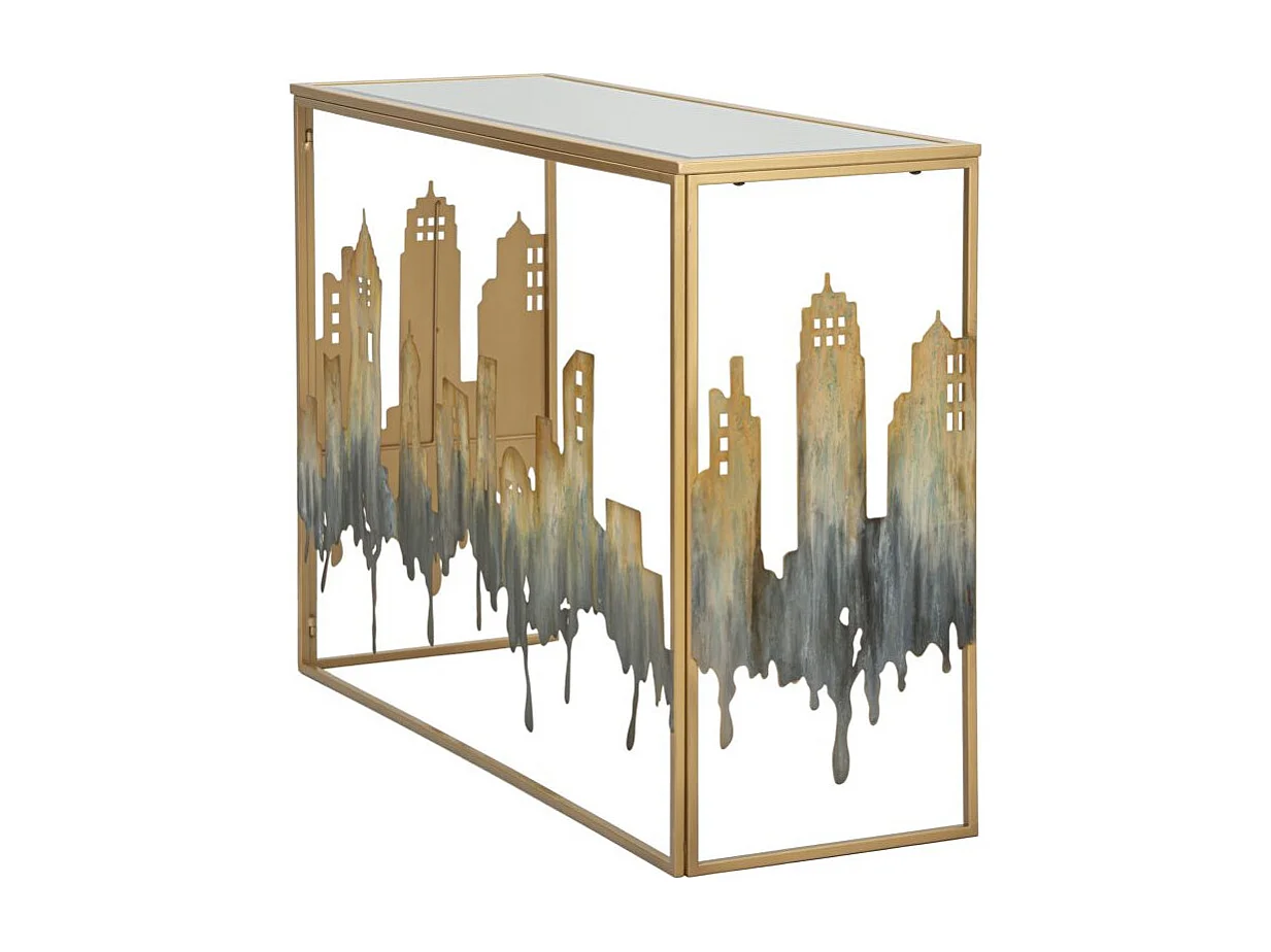 Console Design en Métal "City" 110cm Multicolore