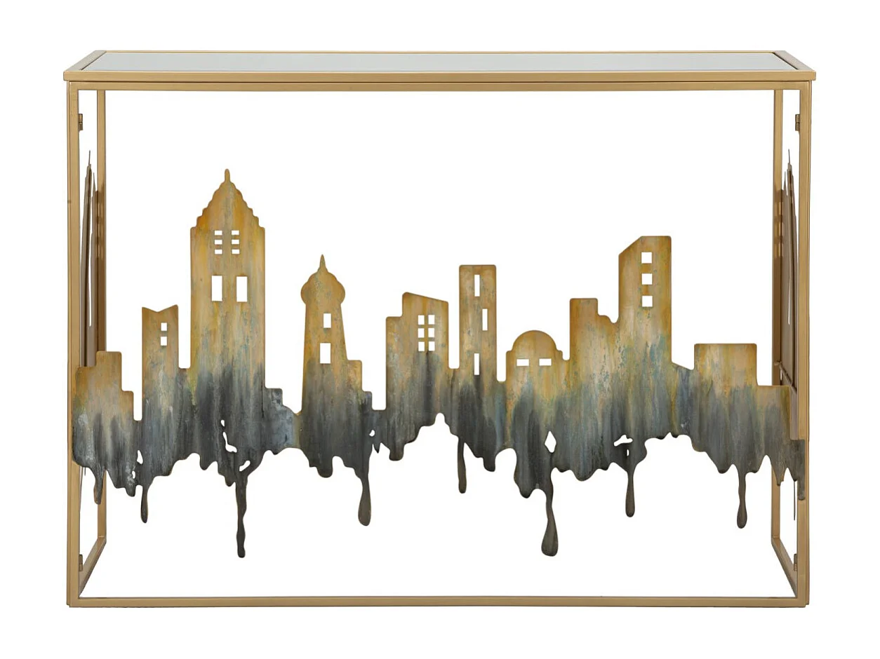 Console Design en Métal "City" 110cm Multicolore