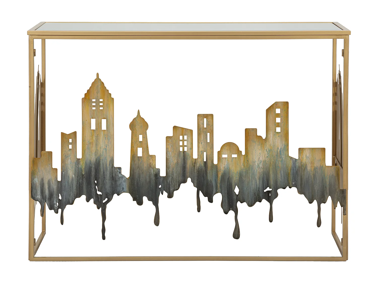 Console Design en Métal "City" 110cm Multicolore