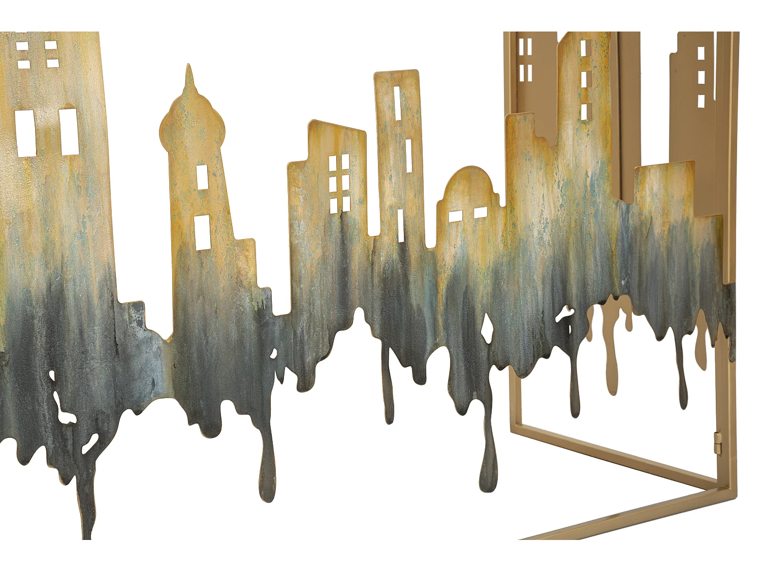 Console Design en Métal "City" 110cm Multicolore