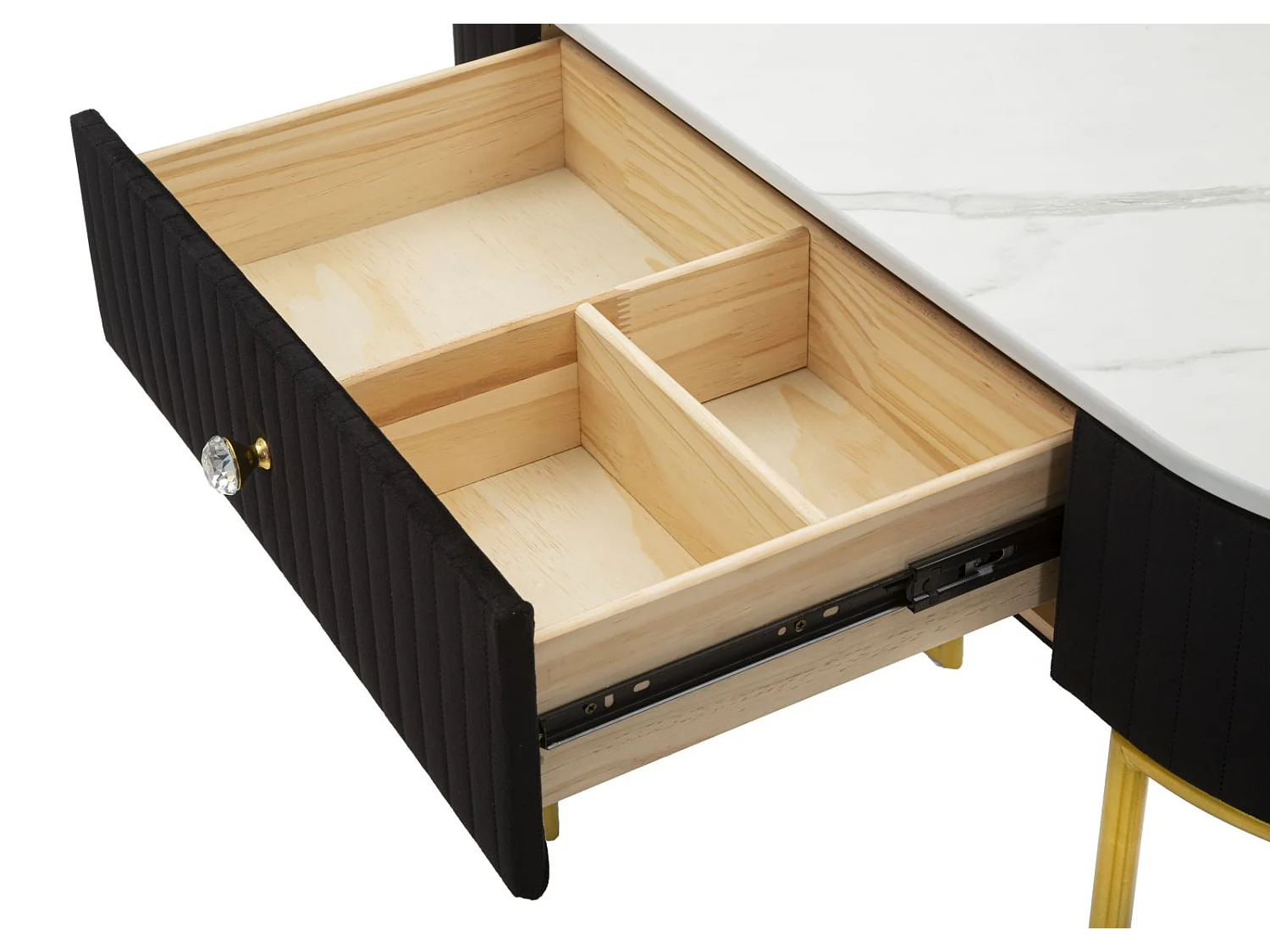 Konsola Montpellier czarna 100X43X74 cm