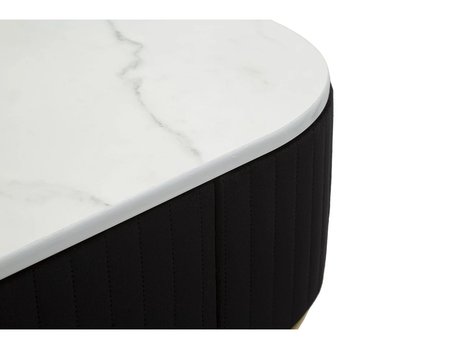 Console Design Effet Marbre "Montpellier" 100cm Noir & Or