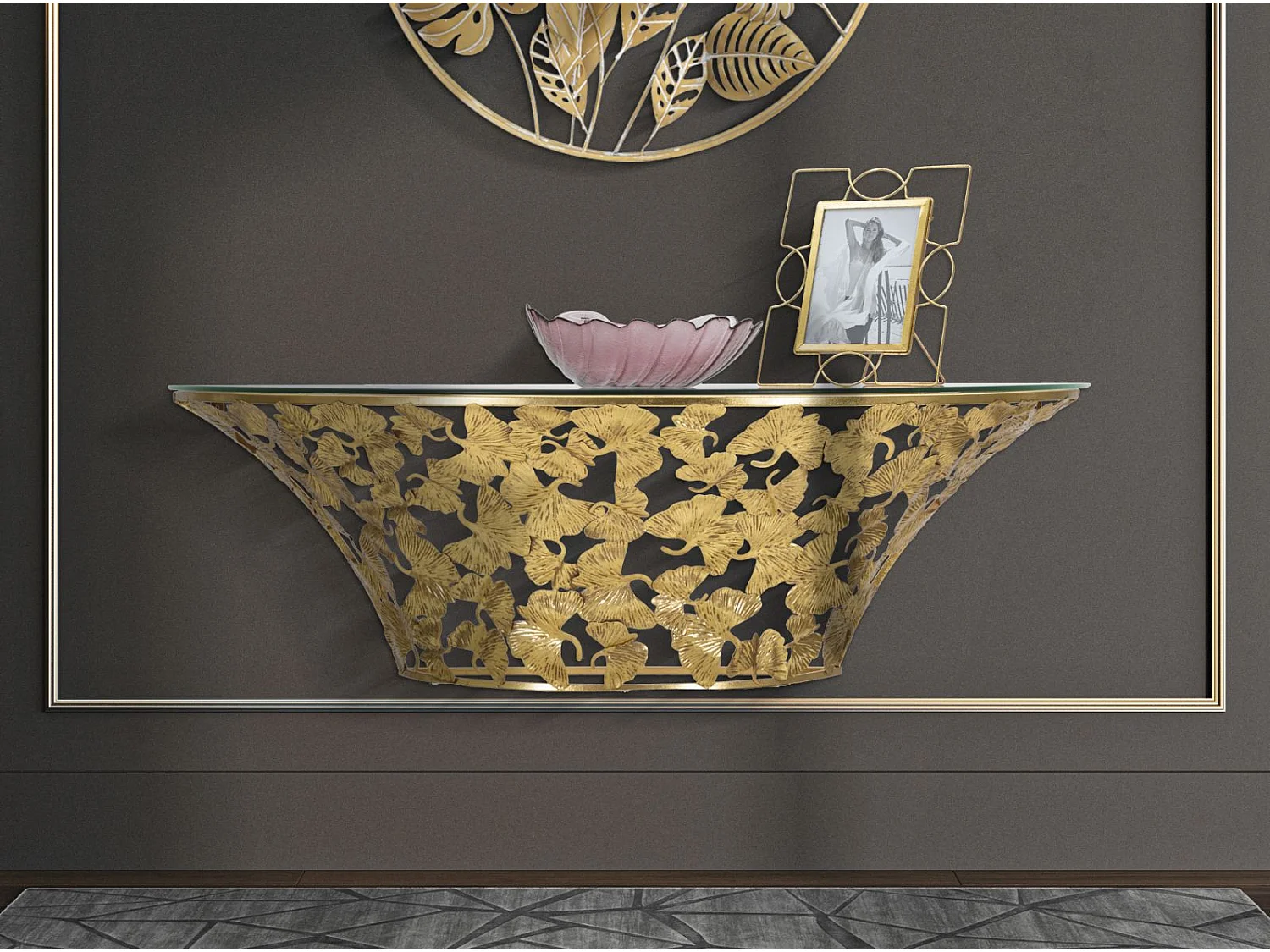 WANDCONSOLE BLADEREN 120X40,5X37,2 CM