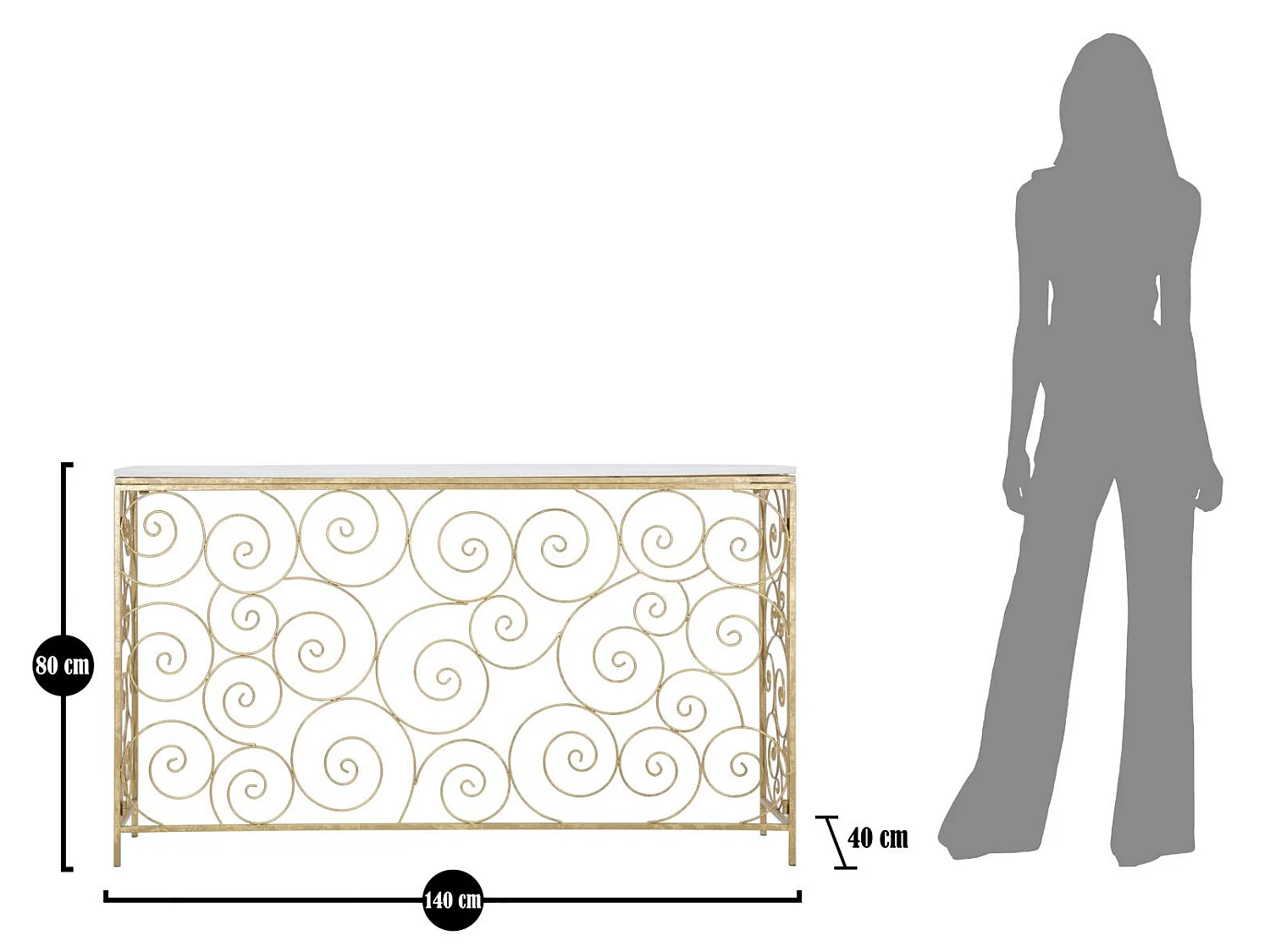 Console Spiraal Cm 140X36X82