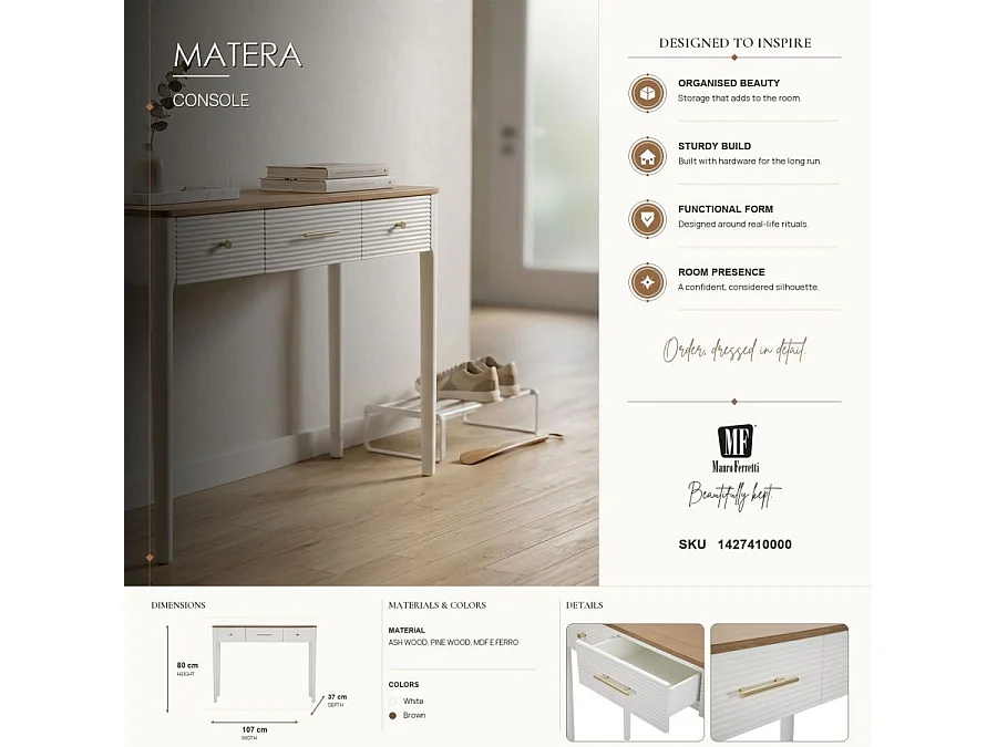 MATERA-CONSOLE CM 107X37X80