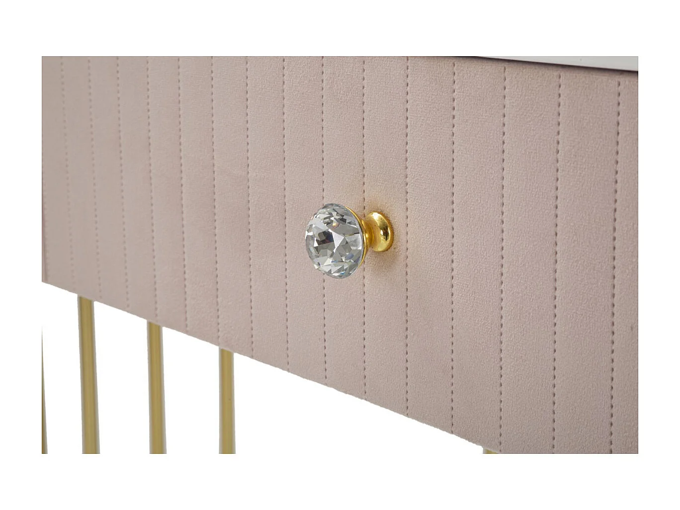 Console Design Effet Marbre "Montpellier" 100cm Rose & Or