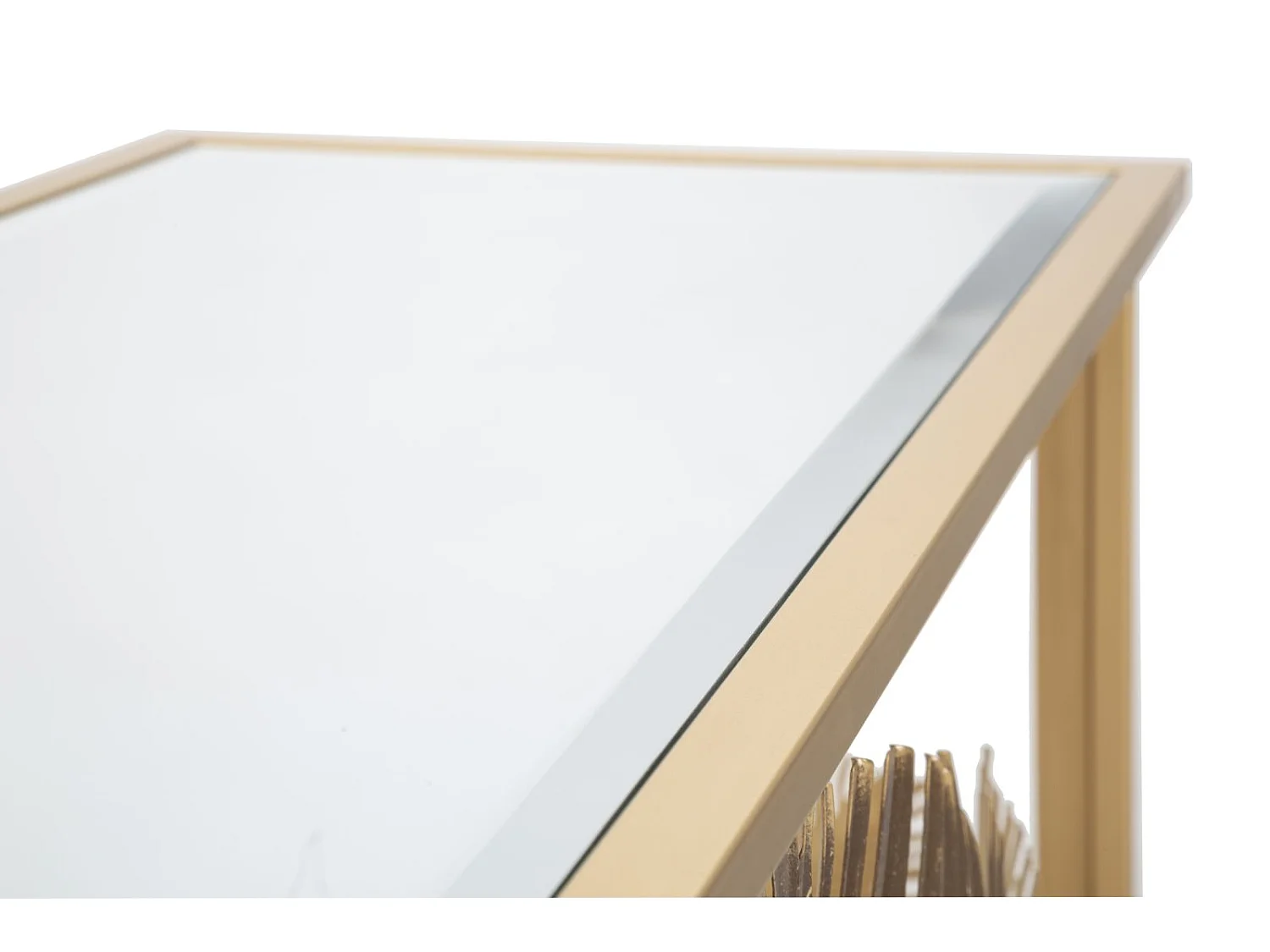 Console Design en Métal "Floris" 113 Or & Blanc