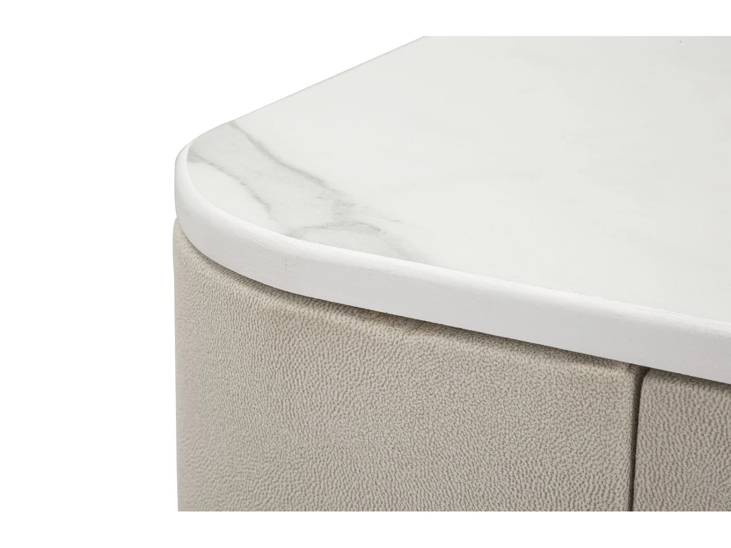 Console Effet Marbre "Beauty" 70cm Crème & Or