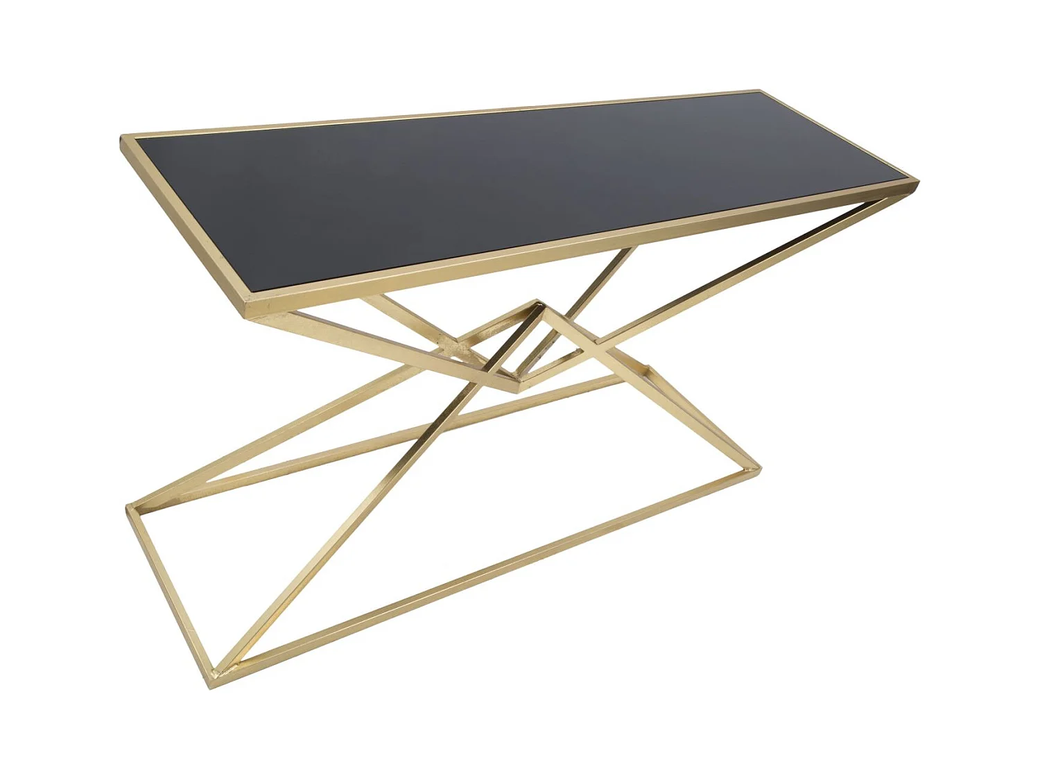 Console Design "Pyramid" 130cm Noir & Or