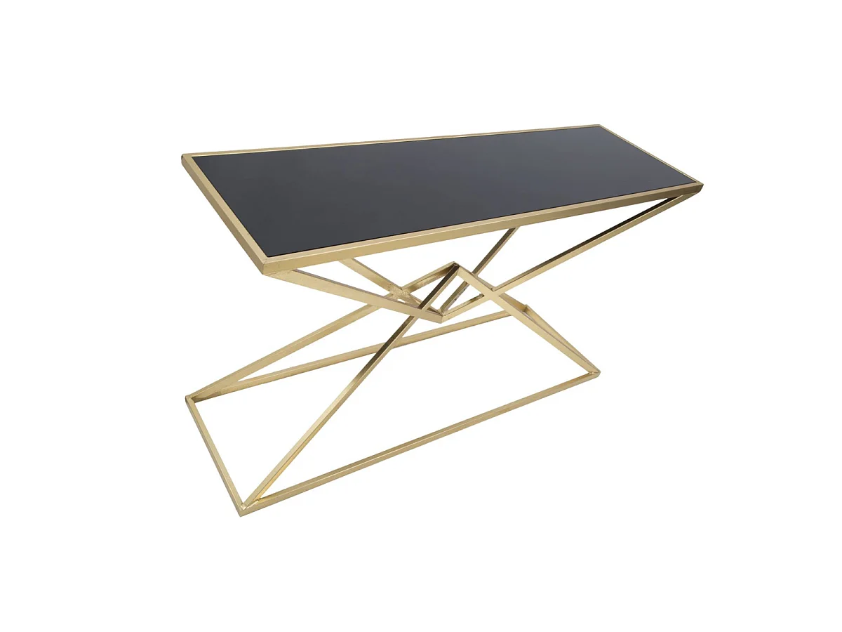 Console Design "Pyramid" 130cm Noir & Or