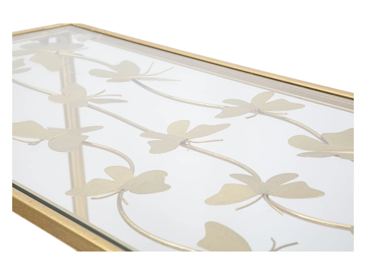 CONSOLE VLINDERS GLAS CM 100X35X80