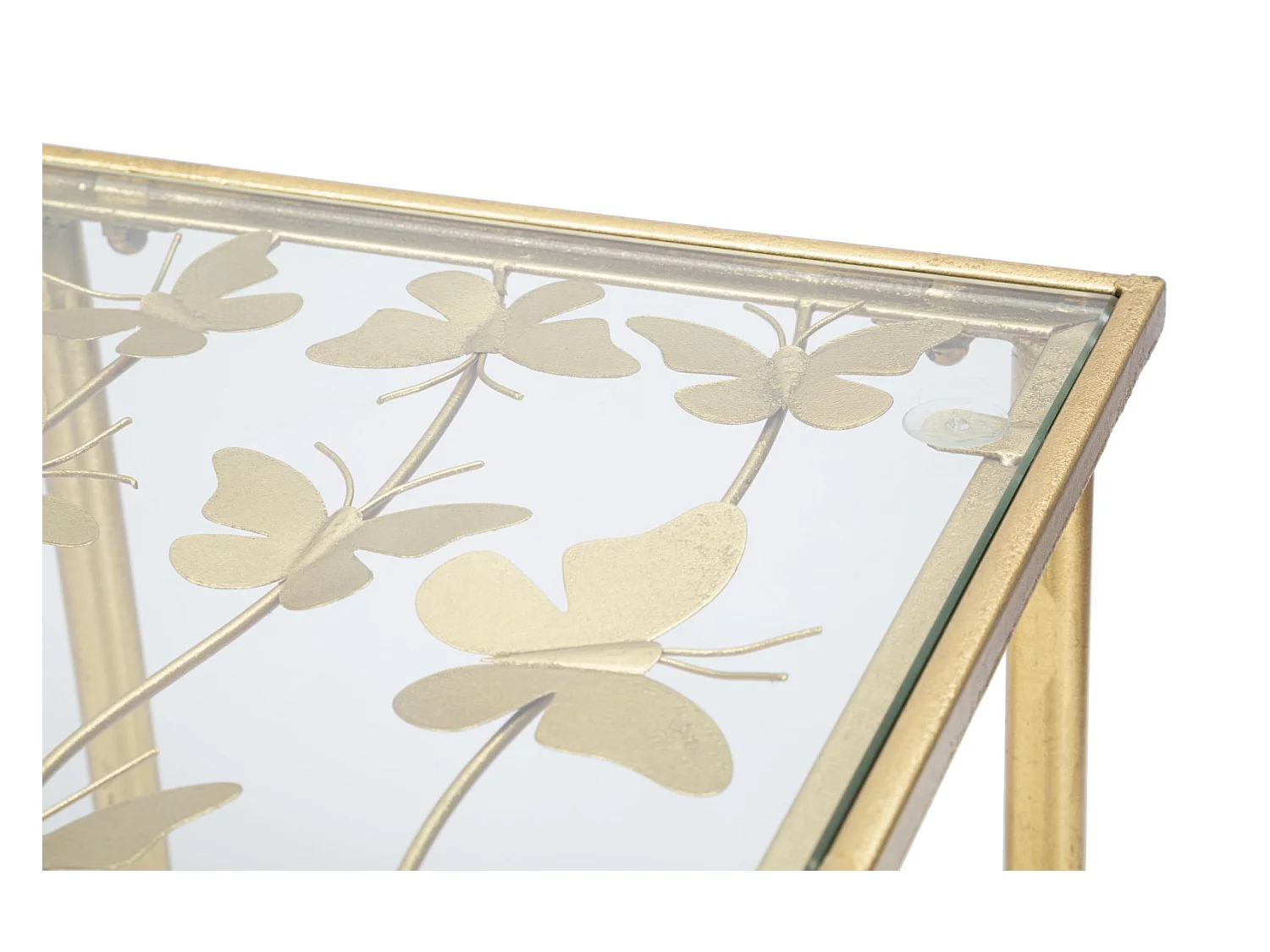 CONSOLE VLINDERS GLAS CM 100X35X80