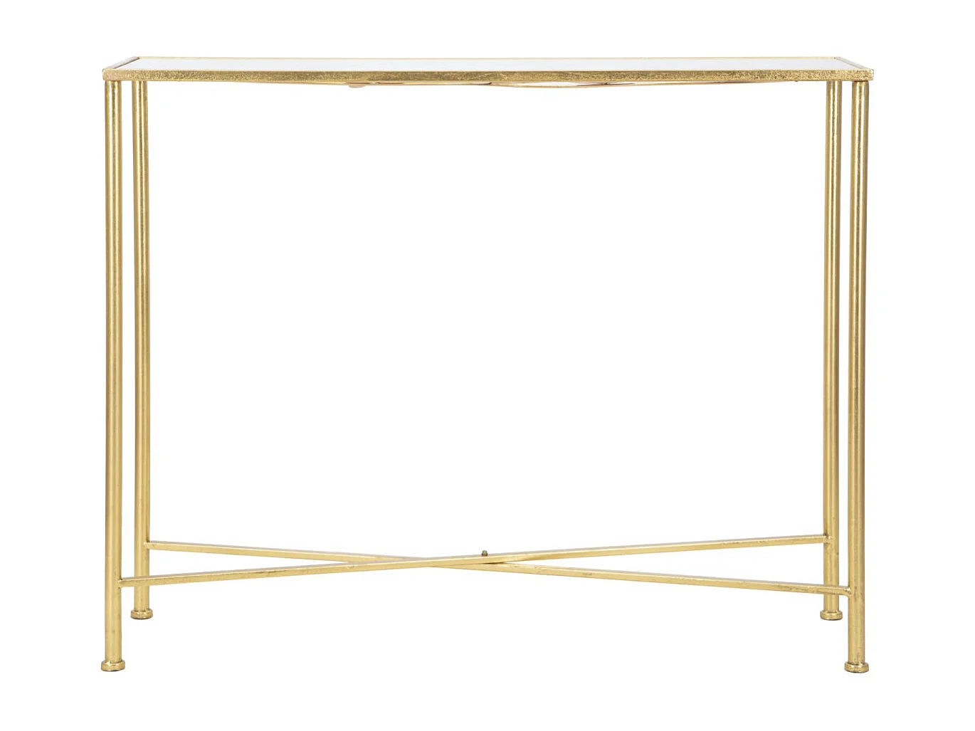 Console en métal doré avec papillons 100x35x80 cm