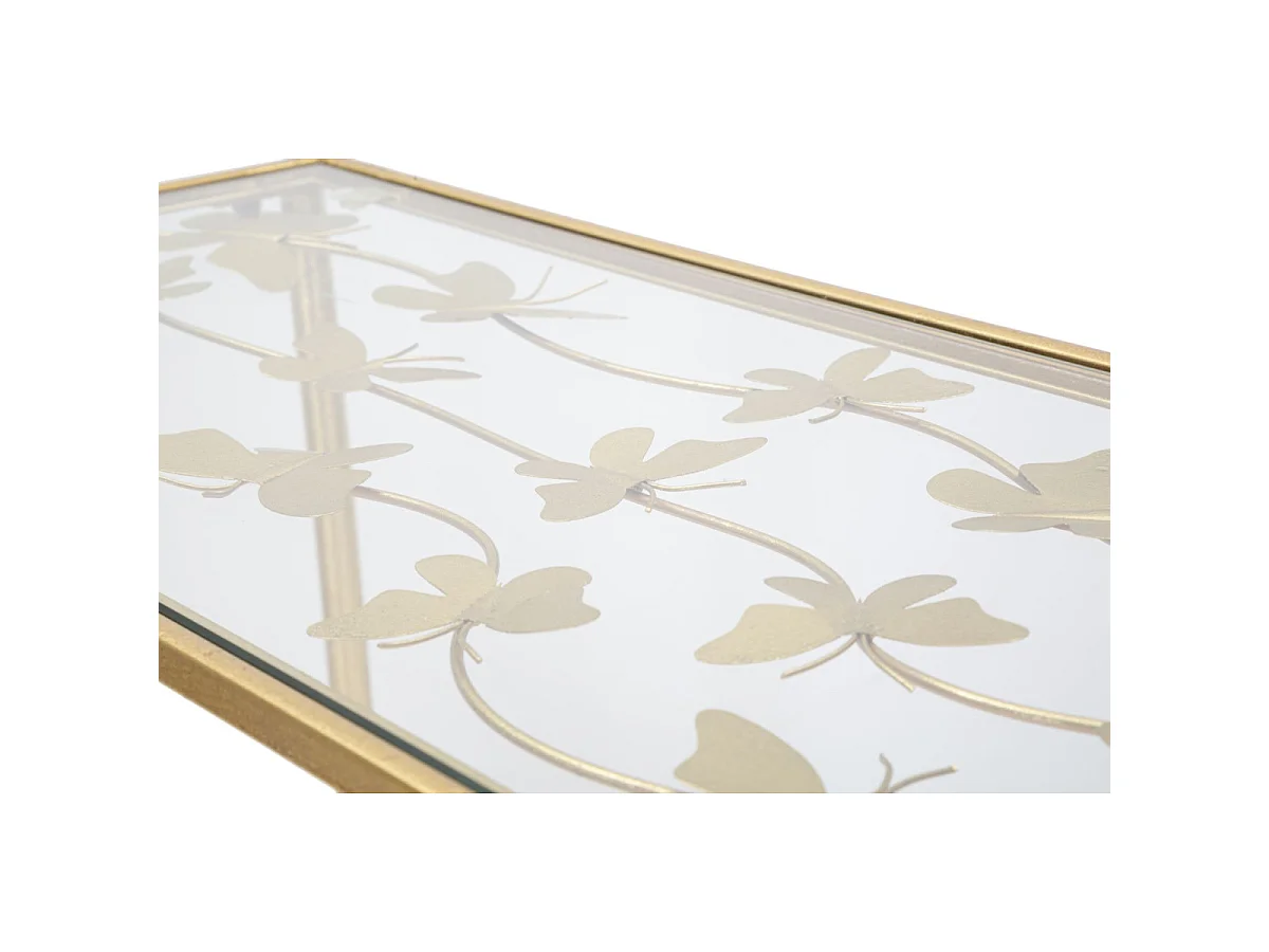 CONSOLE VLINDERS GLAS CM 100X35X80