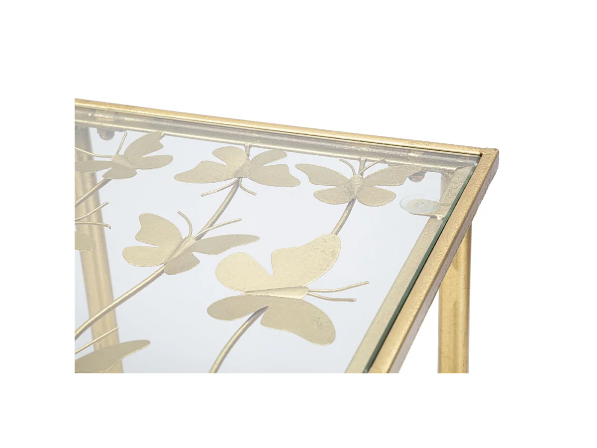 CONSOLE VLINDERS GLAS CM 100X35X80