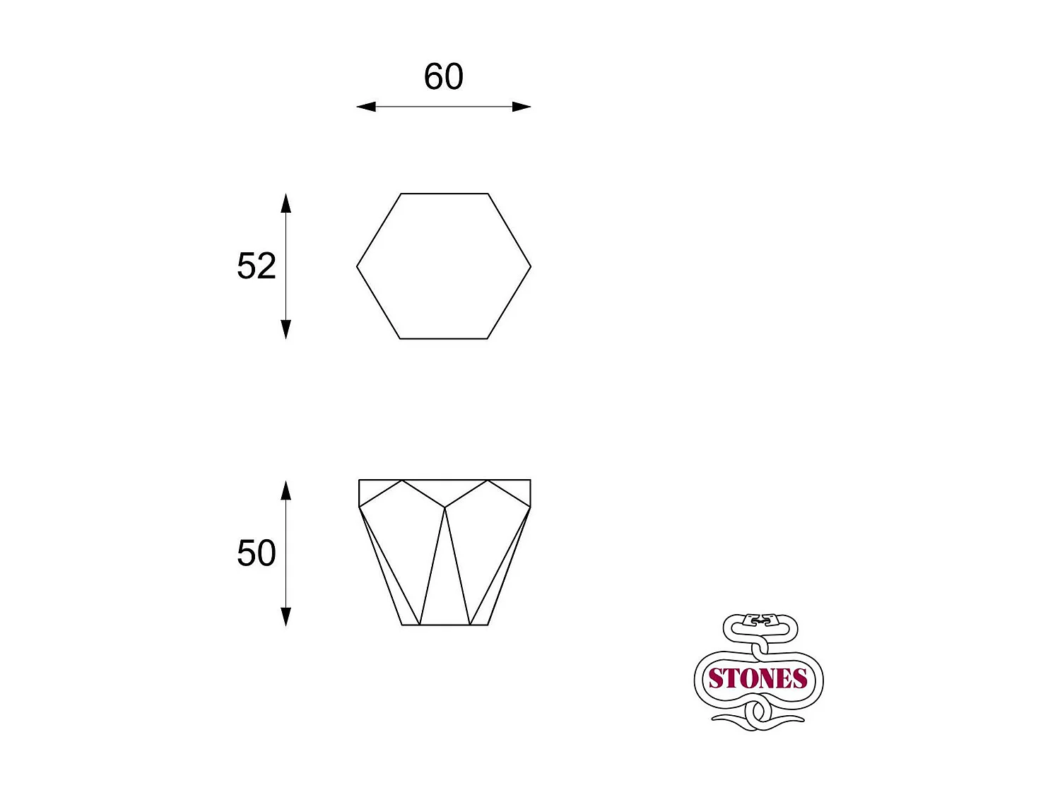 Diamond small – Couchtisch / Beistelltisch (60 x 60 x 50 h) aus beigem Fossilstein