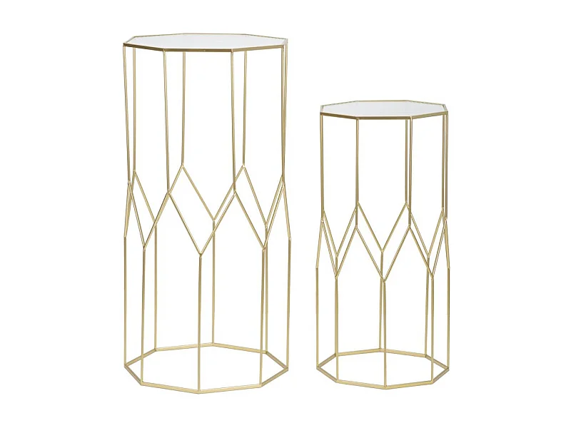 Nuevo par de soportes de vidrio para teléfono (50 x 46 x 100 cm - 40 x 37 x 80 cm)