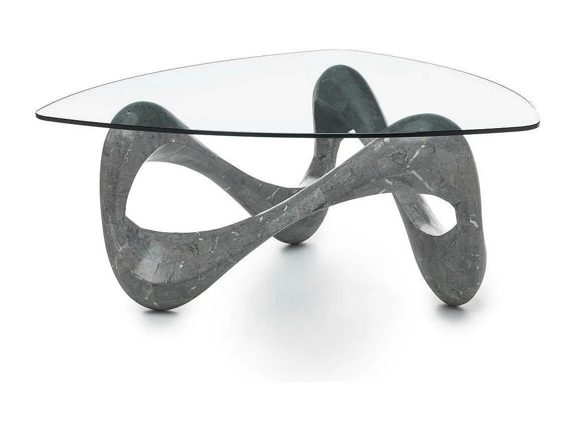 Tetris Table basse  (100 x 100 Transparent) en verre trempé gris