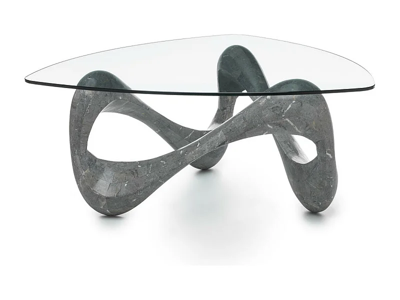 Tetris Table basse  (100 x 100 Transparent) en verre trempé gris