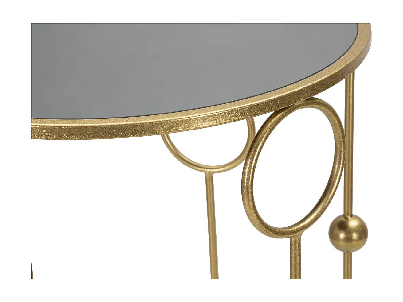 Lot de 2 Tables d'Appoint "Sphère" 100cm Or