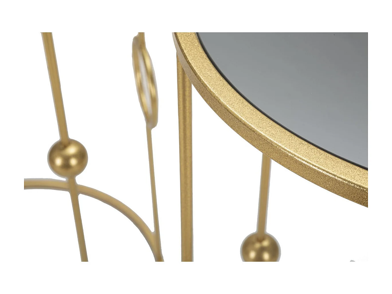 Lot de 2 Tables d'Appoint "Sphère" 100cm Or