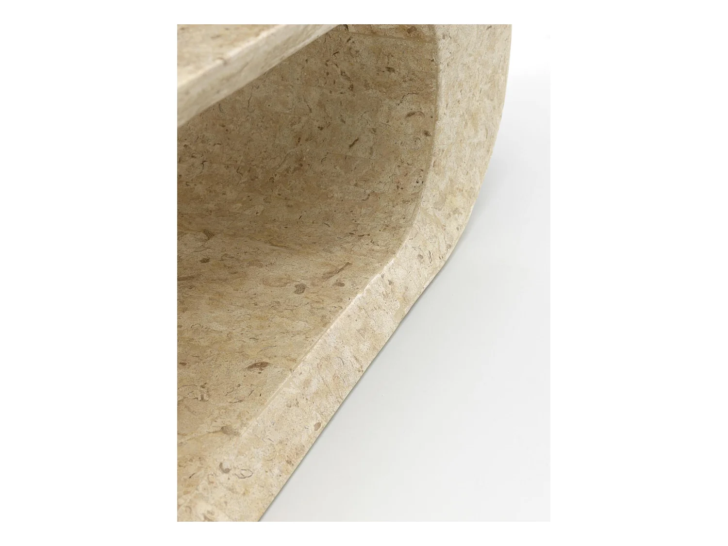 Sandu - Salontafel (120 x 62 x 35h) in beige fossiele steen