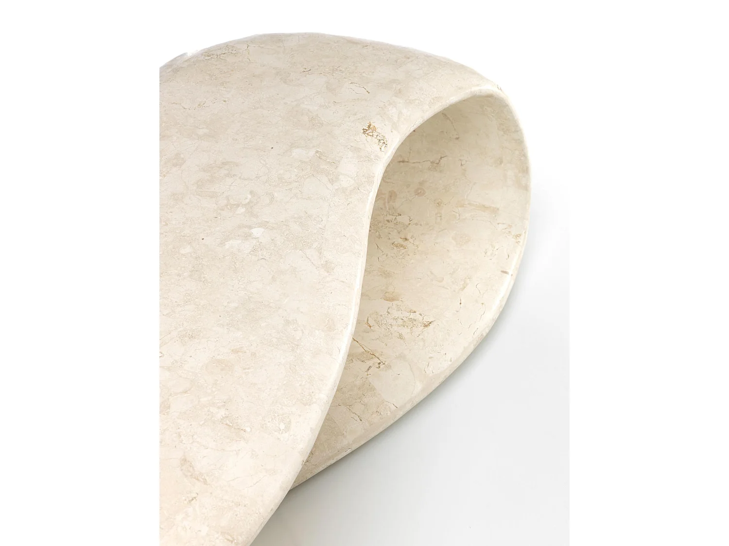 Scarf - Tavolino / Porta TV (123 x 60 x 34h) in Pietra fossile beige