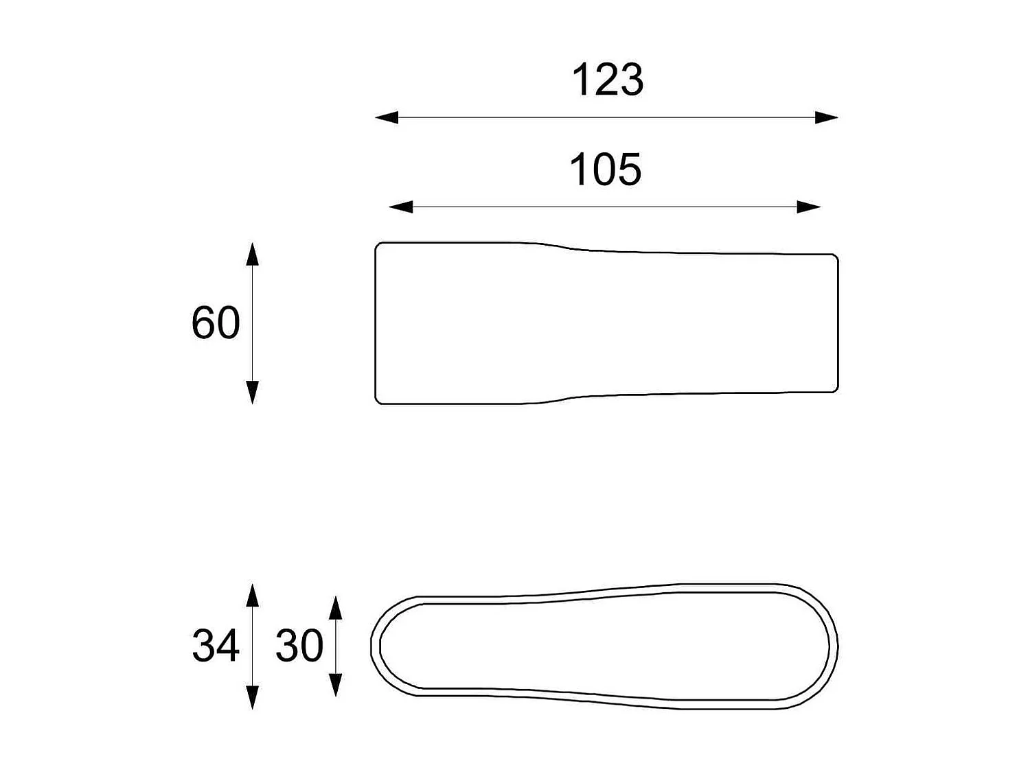 Scarf - Tavolino / Porta TV (123 x 60 x 34h) in Pietra fossile beige