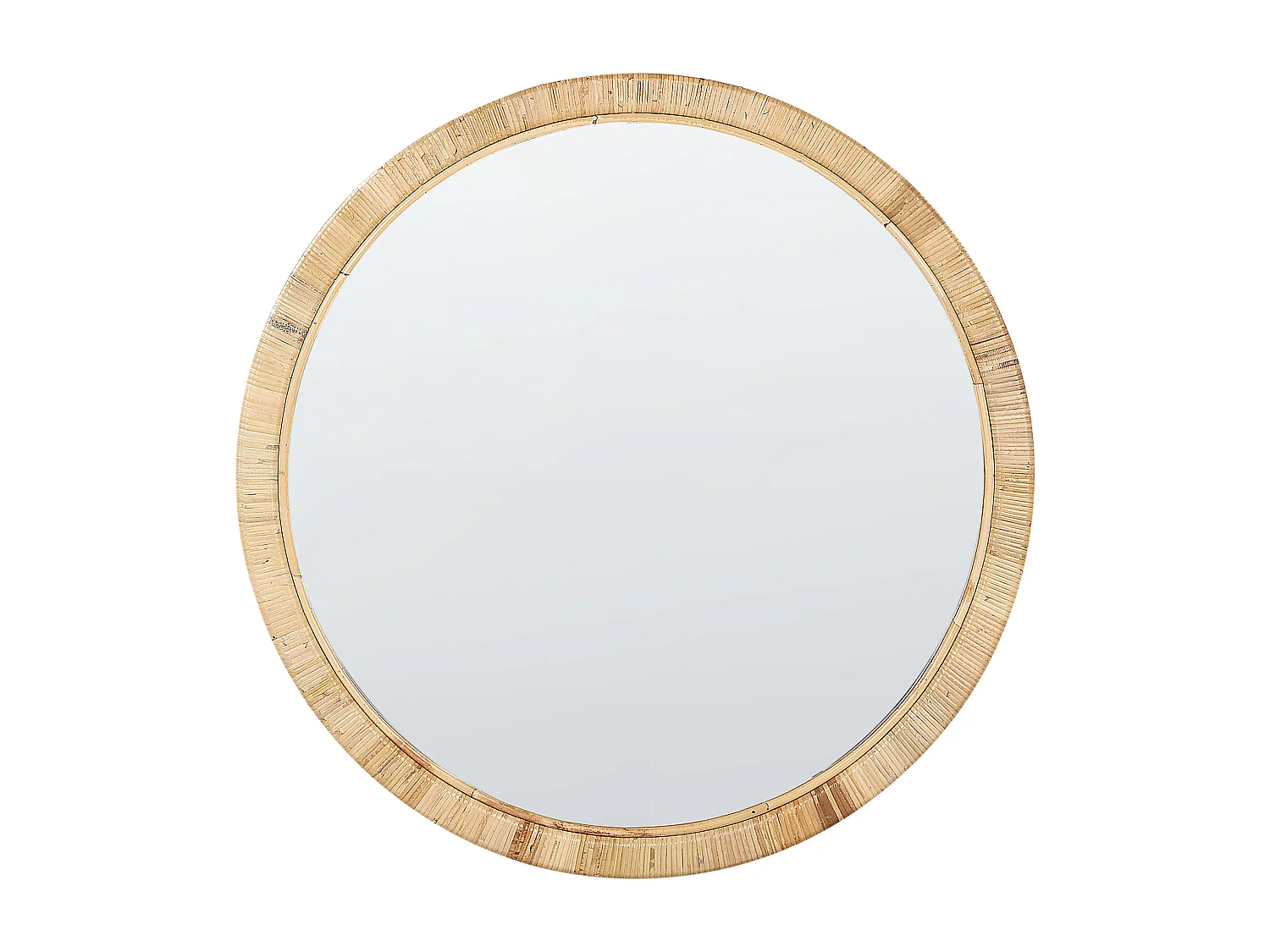 Wandspiegel ANLEZY 80 cm 80 cm Rotan Natuurlijk