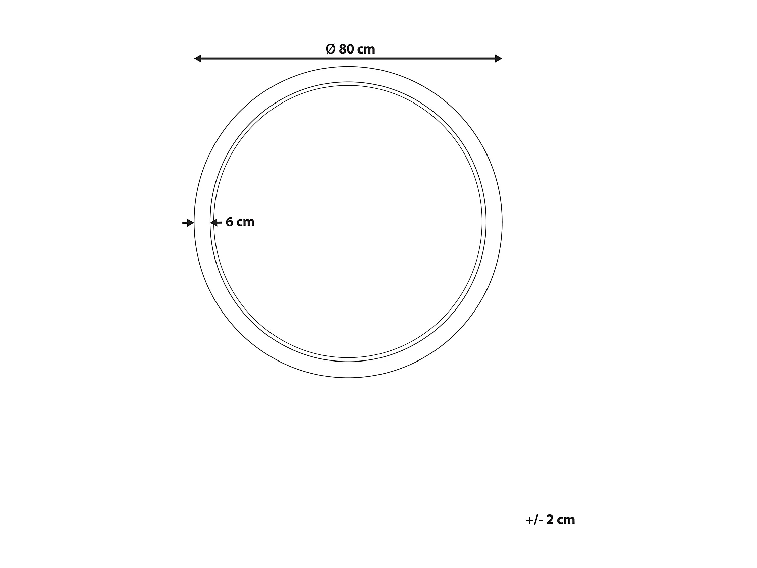 Miroir ANLEZY 80 cm 80 cm Rotin Naturel