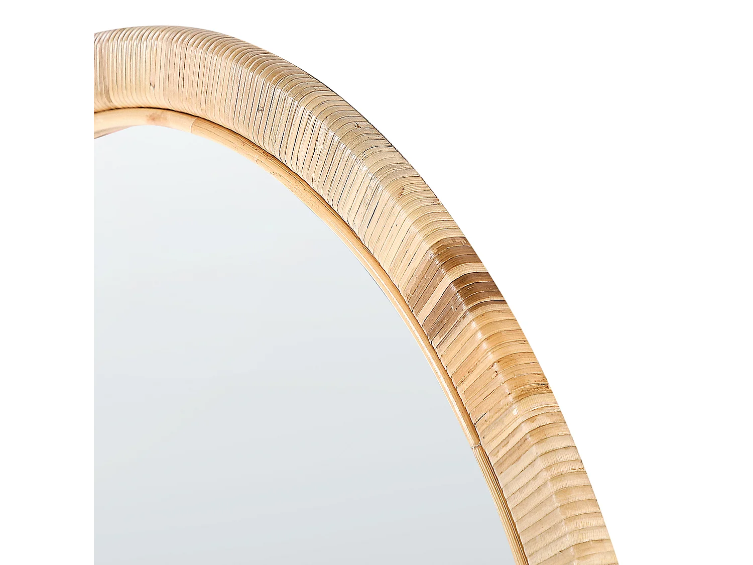 Wandspiegel ANLEZY 80 cm 80 cm Rotan Natuurlijk