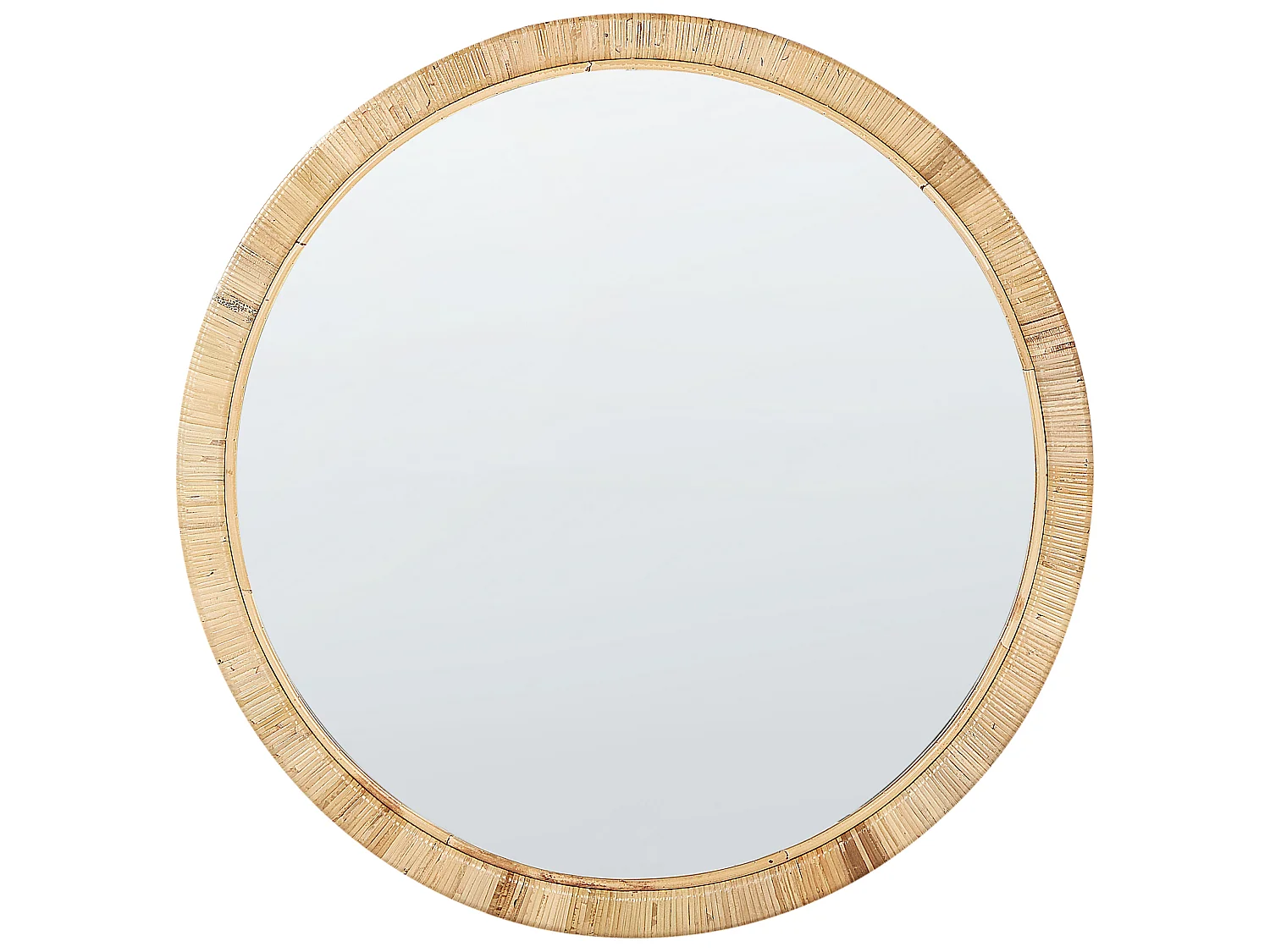 Wall Mirror ANLEZY 80 cm 80 cm Rattan Natural