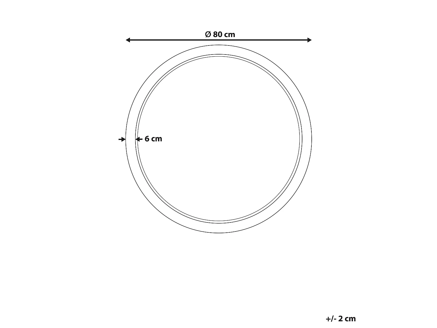 Wall Mirror ANLEZY 80 cm 80 cm Rattan Natural