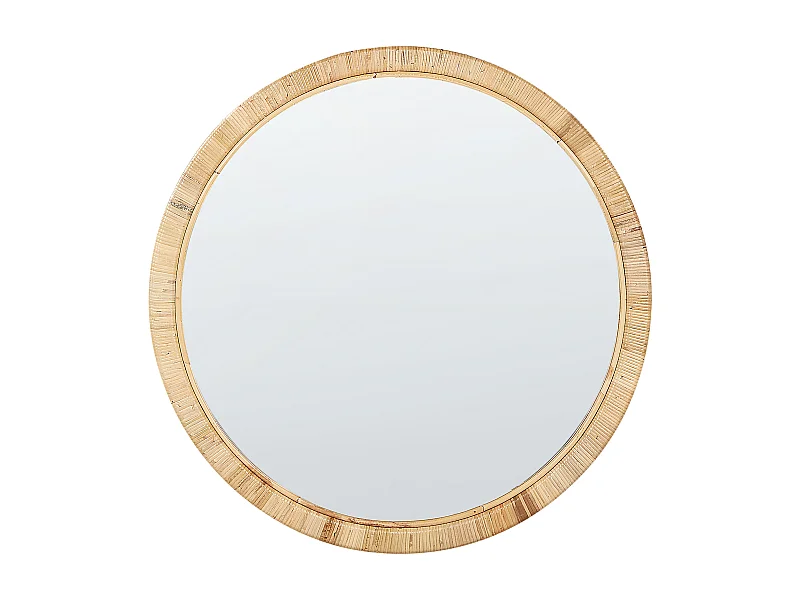 Miroir ANLEZY 80 cm 80 cm Rotin Naturel