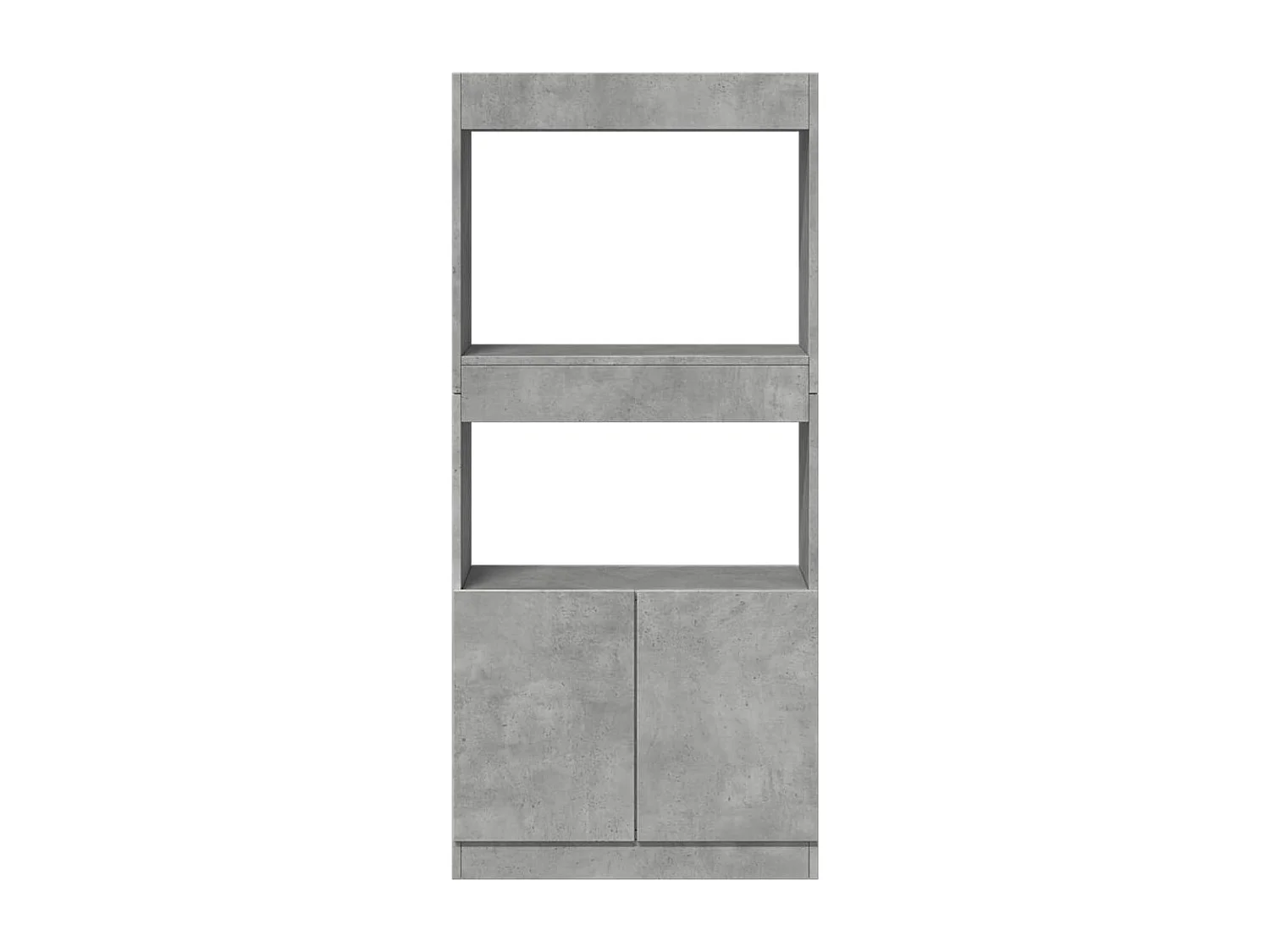 Armário alto 63x33x140 cm derivados de madeira cinzento cimento